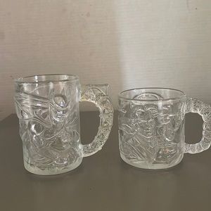 2 Batman Forever Glass Mugs